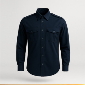 Camicia con alamari blu